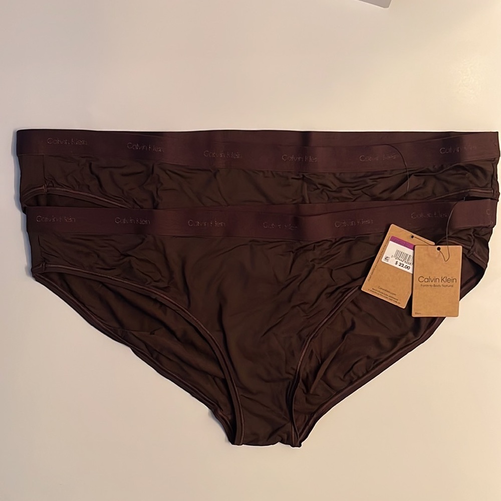 NWT Calvin Klein Women's Form to Body Bikini Panty 2x